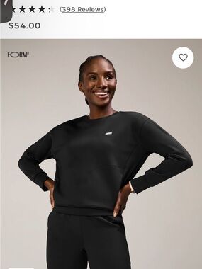 FIGS Women’s Black Crewneck Pullover